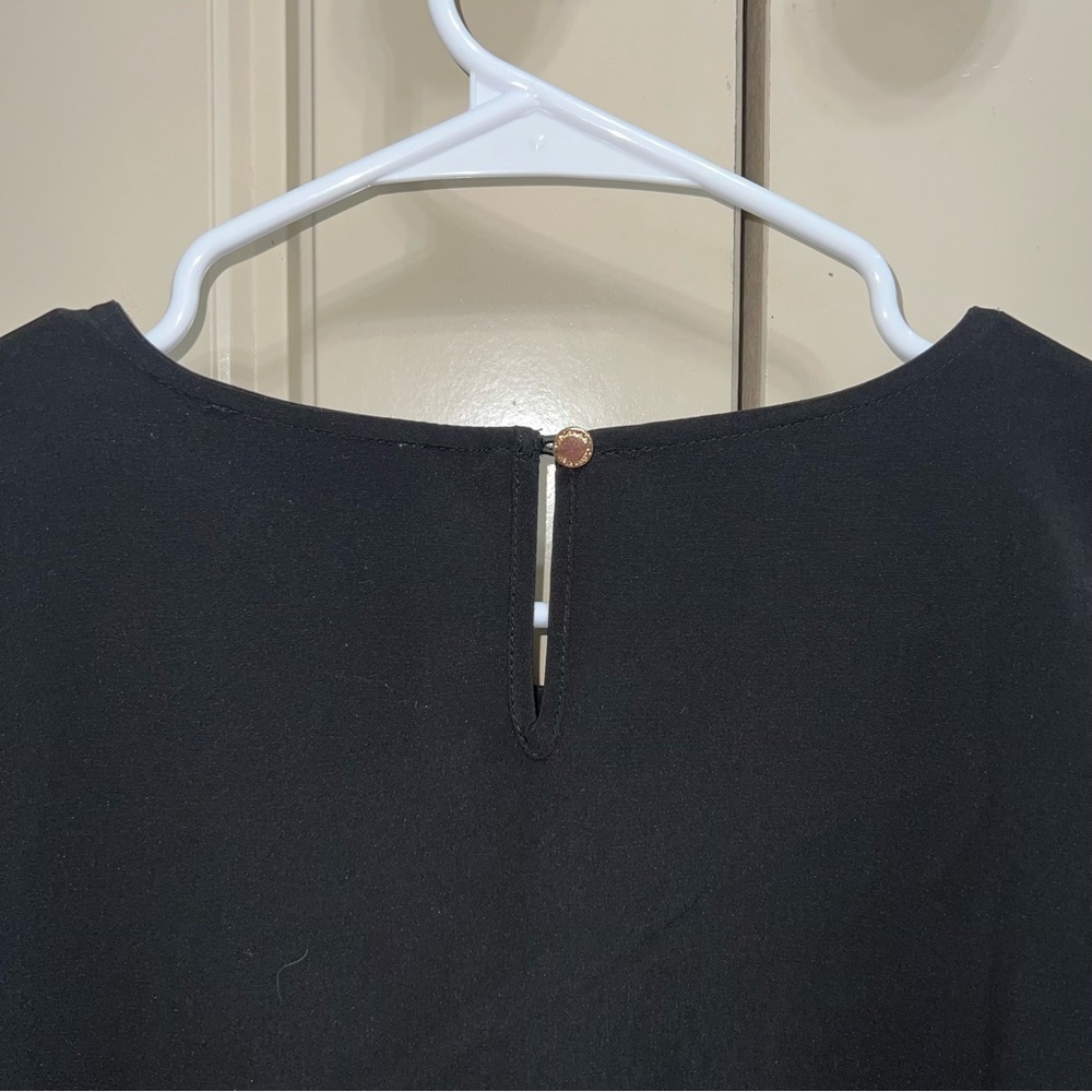 Calvin Klein Black Long Sleeve Lace Blouse Size Medium - Picture 7 of 11